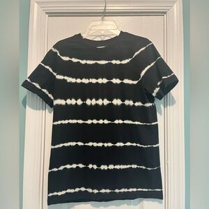 H&M Boys Black and White Tie Dye Short Sleeve T Shirt Size US 12/14